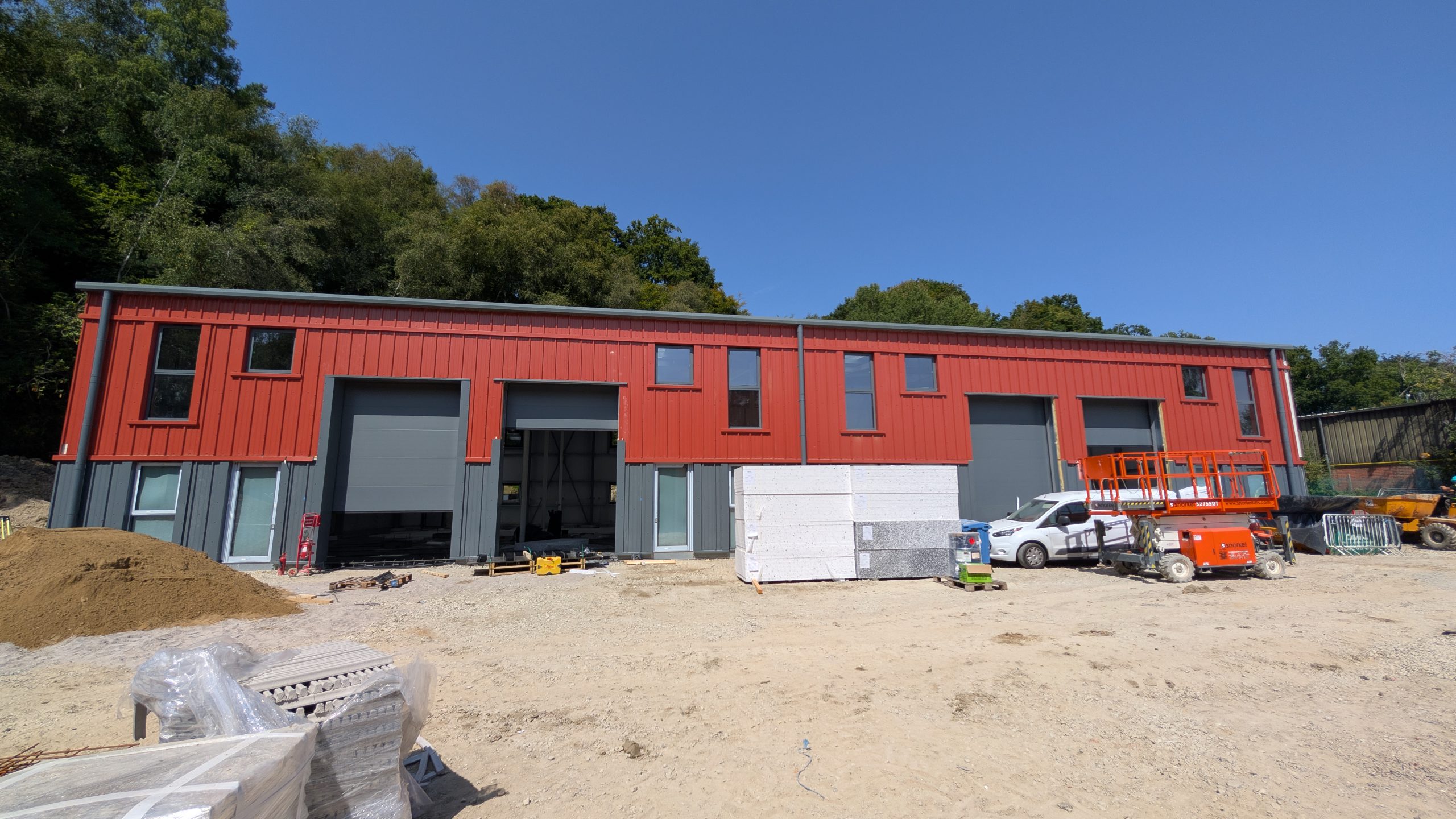 Image of industrial units being built.