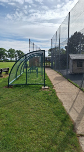 Installed cycle racks and a shelter for buggies to encourage active travel rather than car use at Herstmonceux Recreation Ground